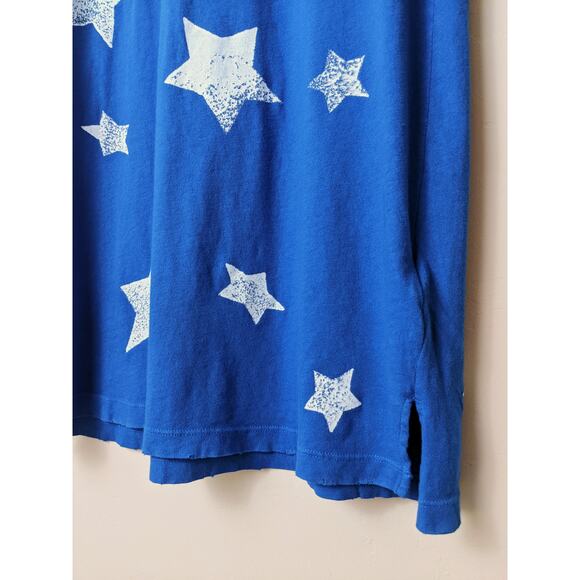 NWT CURRENT/ELLIOTT Blue with White Stars Muscle Tee Dress Size 3 Large - Picture 6 of 9